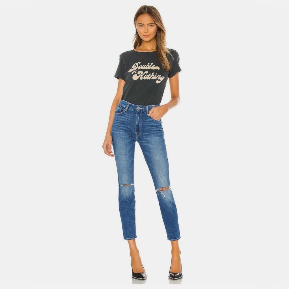 Mother Denim High Waisted Looker Ankle Gold Rush Baby